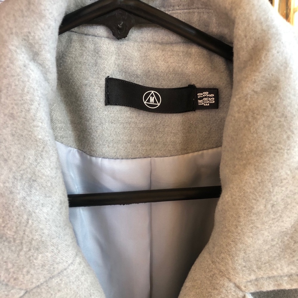 Gray Double Breasted Formal Coat - image 6